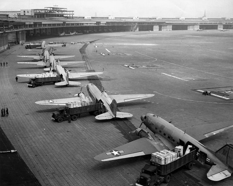 C47s at Templehof Airlift for Berlin Airlift