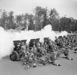 British Victory Parade Gun Salute