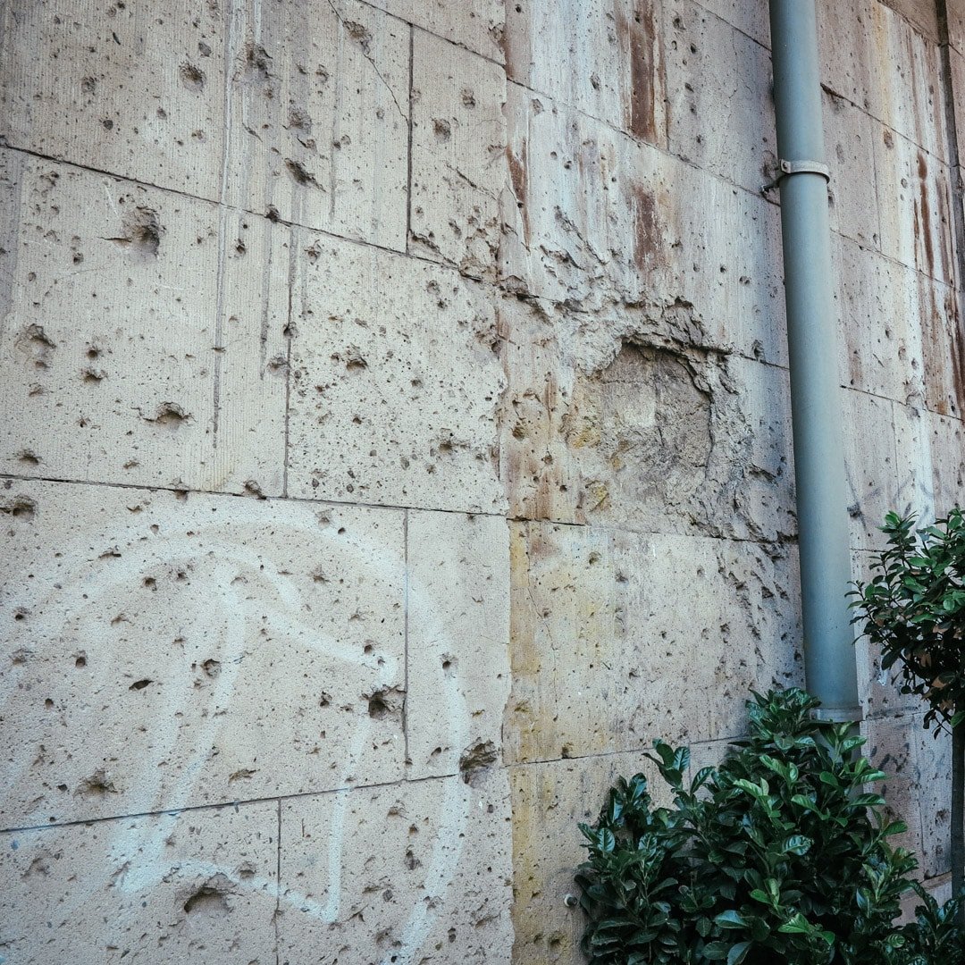 War damage on Georgenstrasse from the Battle of Berlin