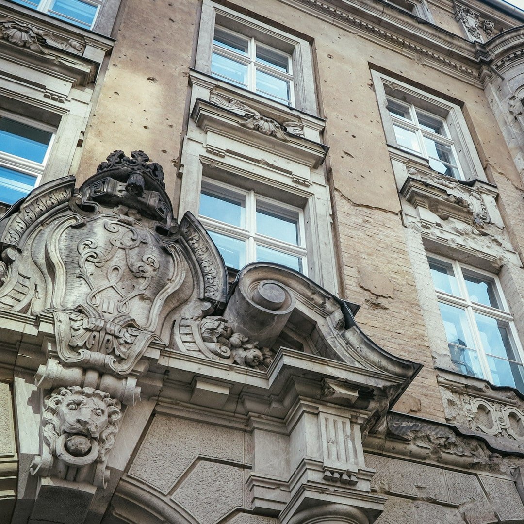 War damage on Geschwister-Scholl-Straße from the Battle of Berlin