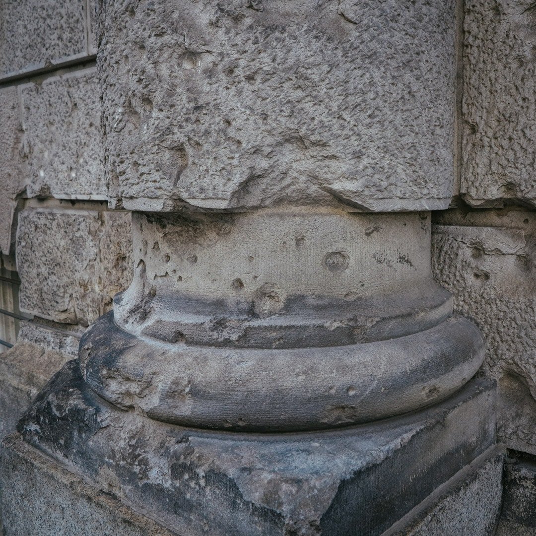 War damage on Geschwister-Scholl-Straße from the Battle of Berlin