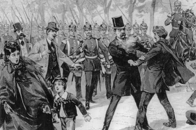 The attack on Otto von Bismarck in 1866 by Ferdinand Cohen-Blind