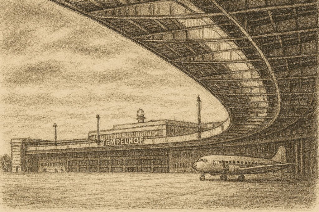 A sketch of Tempelhof Airport